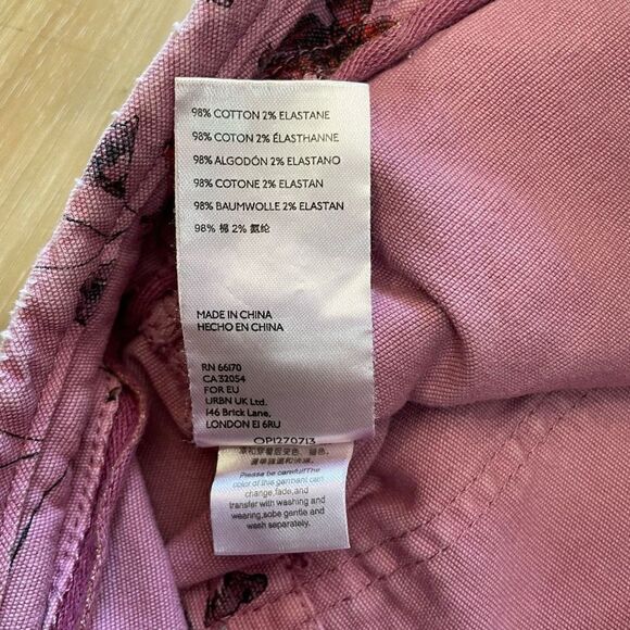 Anthropologie The Wanderer Shorts Lilac Ditsy Floral Button Fly 18W Plus - Picture 6 of 6